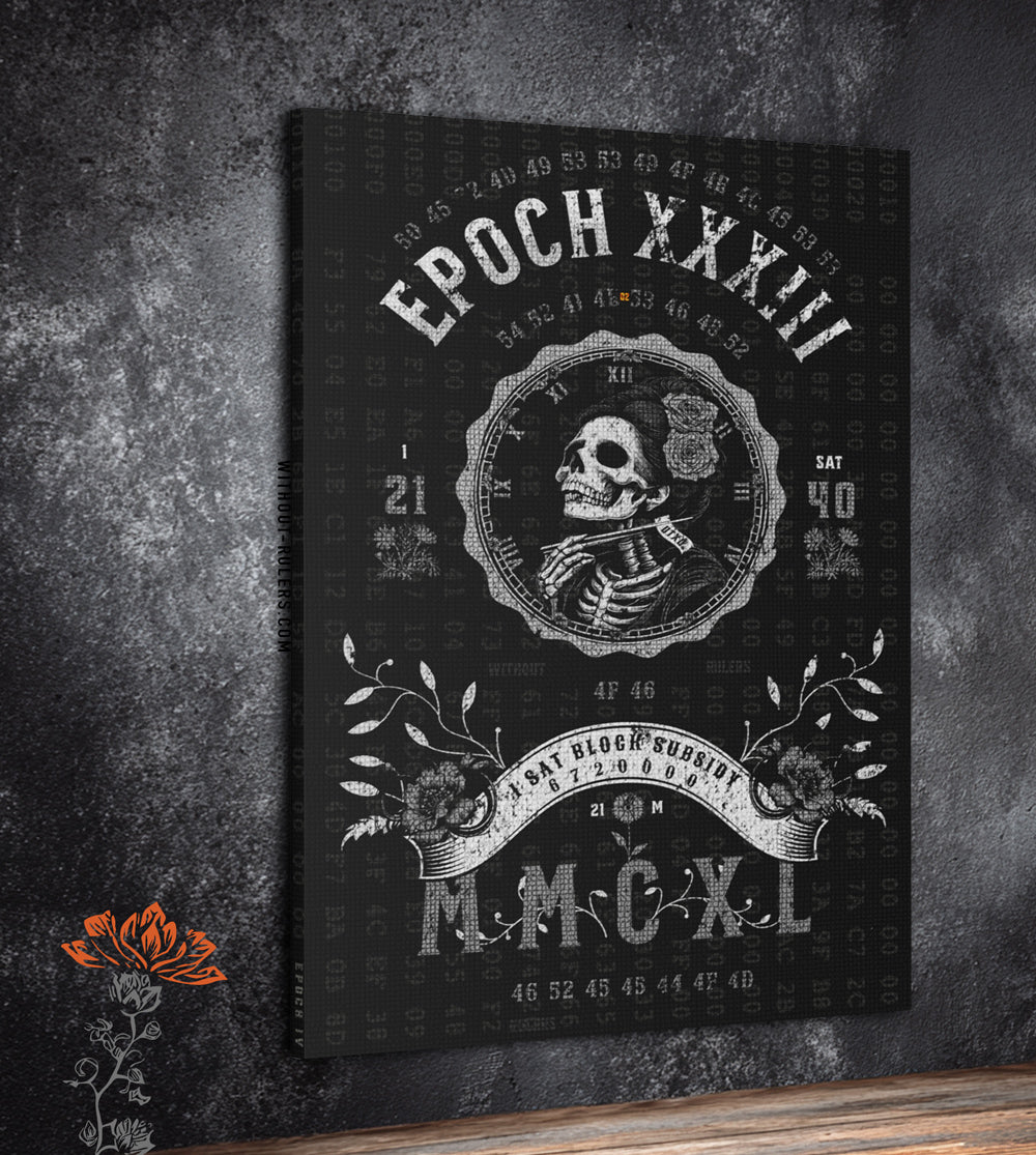 Epoch33 6720000 - Black & White Canvas Print