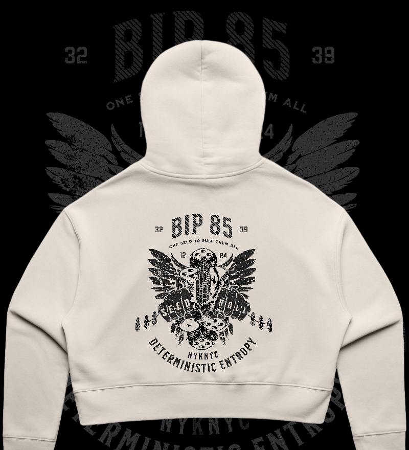 BIP-85 Premium Women's Crop Hoodie