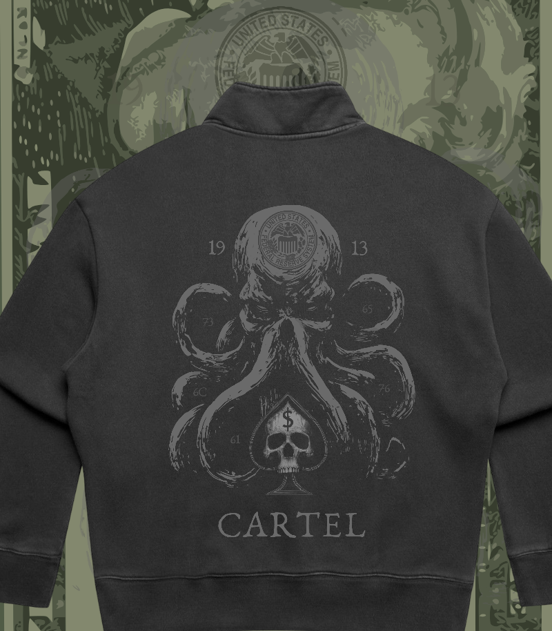 Cartel - 1/4-Zip Women's Premium Sweatshirt (Grey and White)