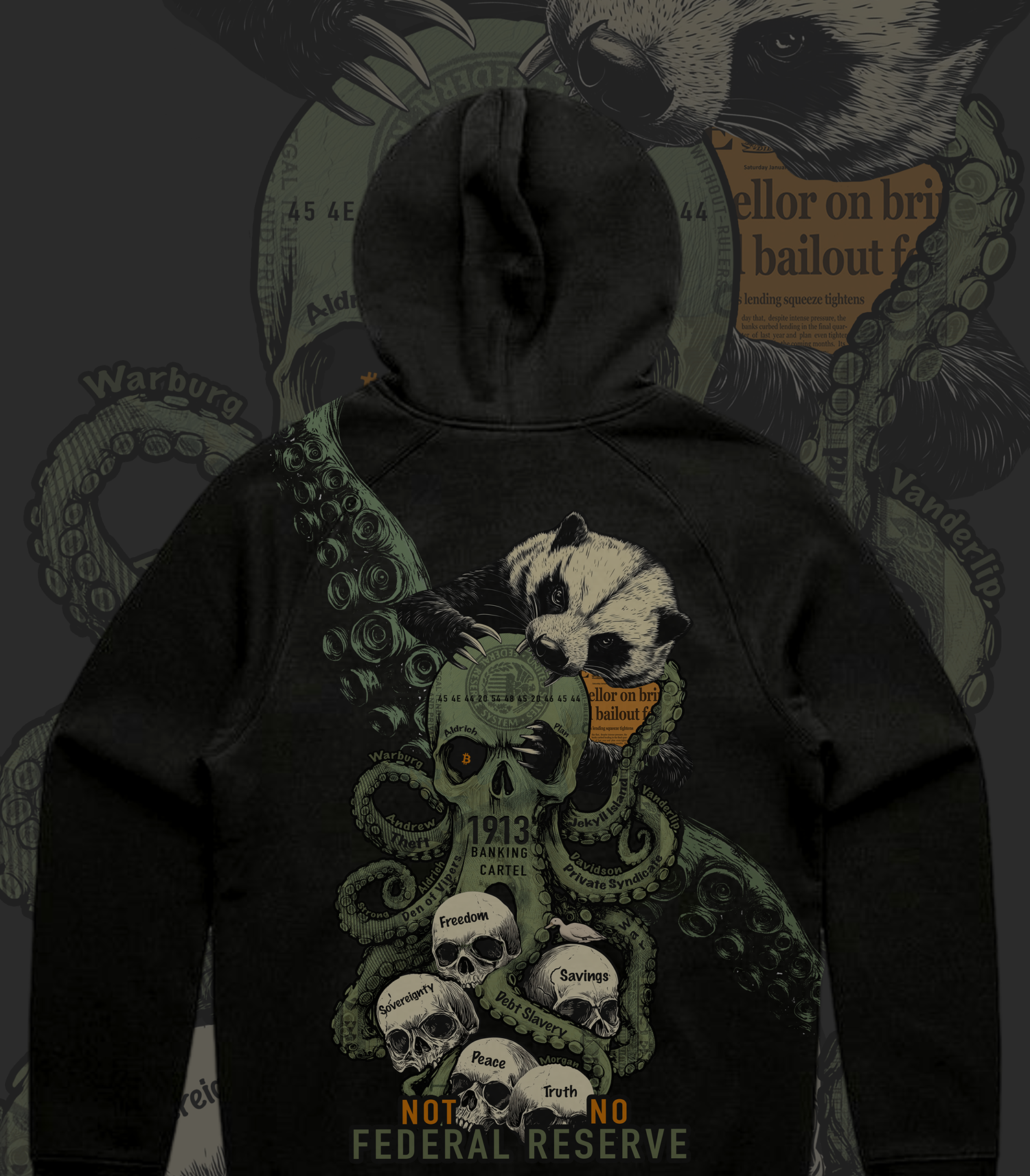 "Badger vs Cartel" Full-Zip Premium Hoodie
