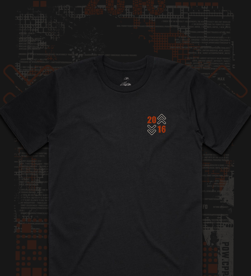 2016 Blocks Difficulty Adjustment - Premium T-Shirt