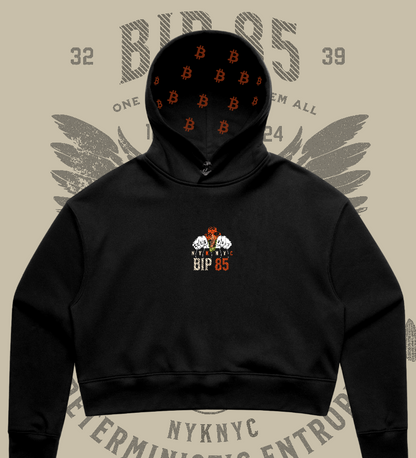 BIP-85 Premium Women's Crop Hoodie