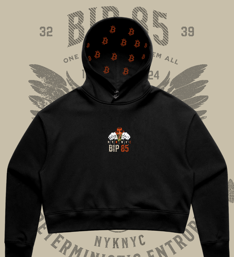 BIP-85 Premium Women's Crop Hoodie