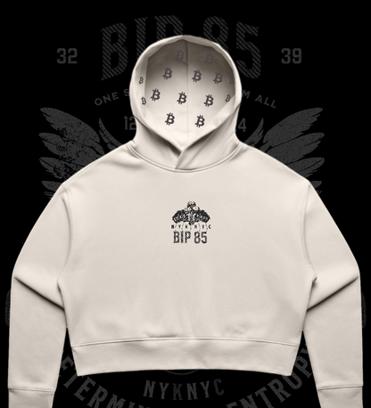 BIP-85 Premium Women's Crop Hoodie