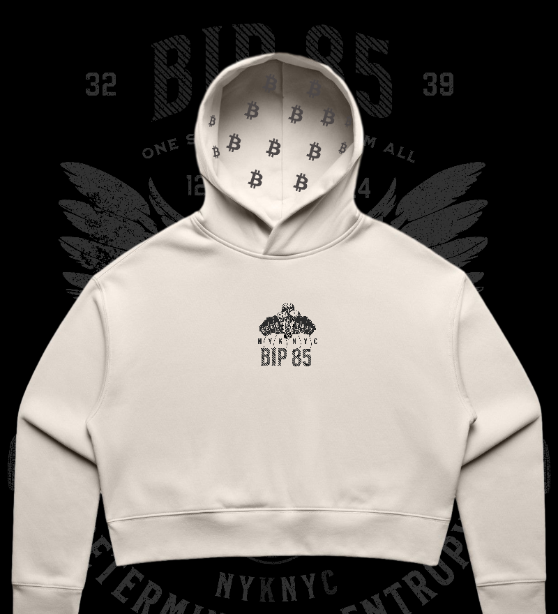 BIP-85 Premium Women's Crop Hoodie