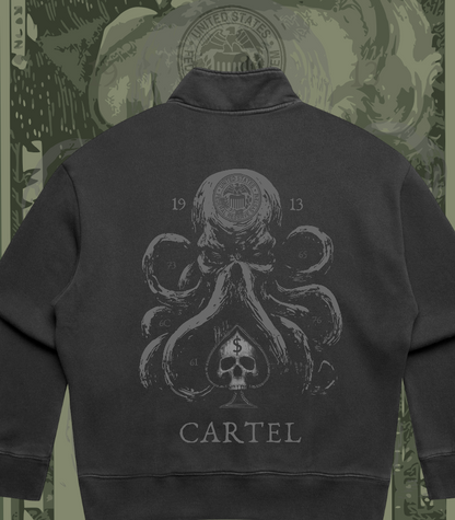 Cartel - 1/4-Zip Women's Premium Sweatshirt (Grey and White)