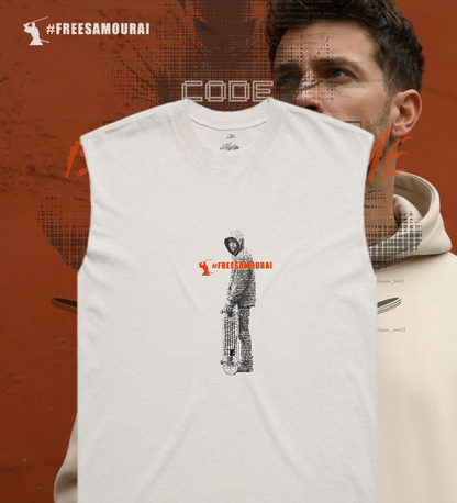 #FreeSamourai "Code is Not a Crime" Premium Mens Tanktop