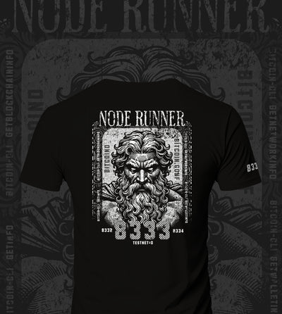 Node Runner 8333 - Black & White - T-Shirt