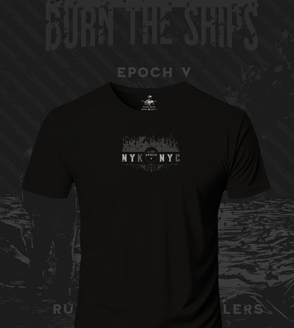 NYKNYC - Burn The Ships Poster Style - T-Shirt Black& White